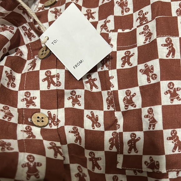 Ginger bread linen blend woven sleep set NWT - Picture 5 of 6